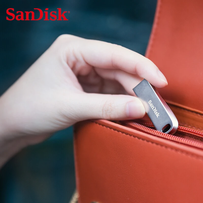 SanDisk ультра Luxe USB флэш-накопитель 16 ГБ 32 ГБ 64 Гб 128 ГБ USB 3,1 диск до 150 МБ/с. читать Скорость флэш-накопитель с вытяжным шнуром USB Стик