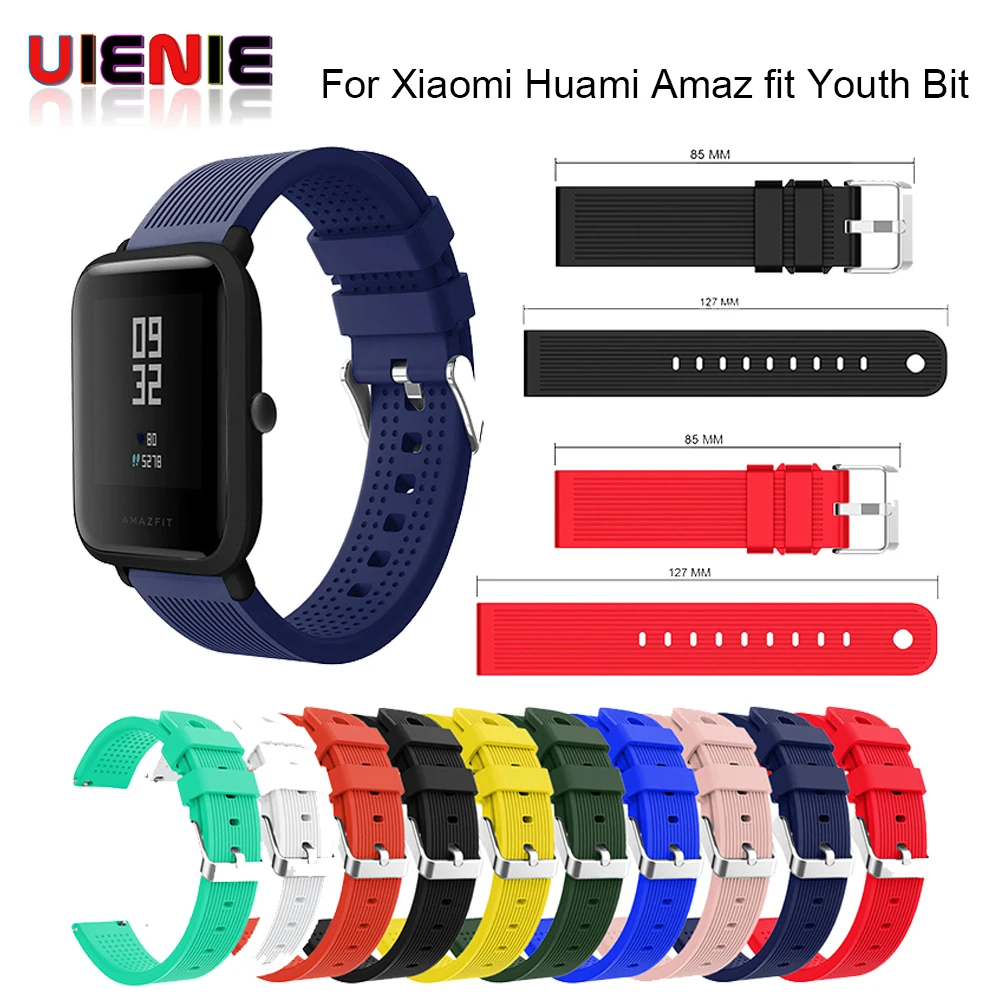 Ремень для Amazfit молодежи силиконовые бретели Samung S2 Xiaomi huami Bip бит темп Lite