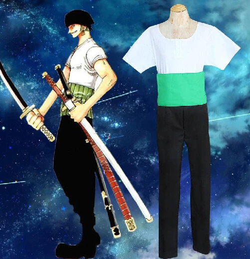 

Anime One Piece Roronoa Zoro Cosplay Costume Halloween Party Wear ..