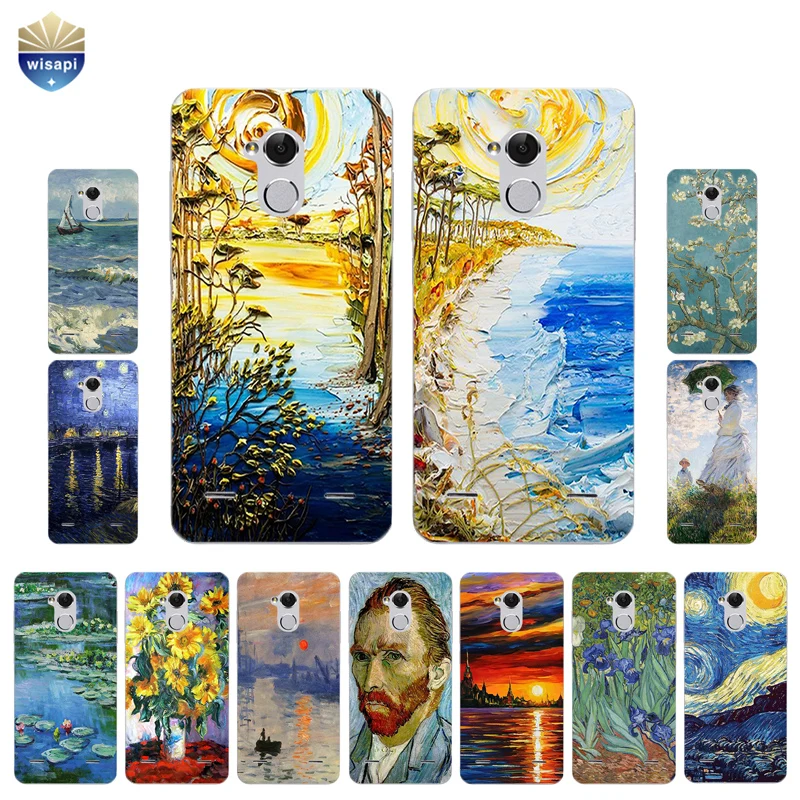 

For ZTE Blade V7 Lite V8 Phone Case For ZTE Nubia Z17 Mini Cover For ZTE Blade A1 C880U Shell Soft TPU Oil Painting Design