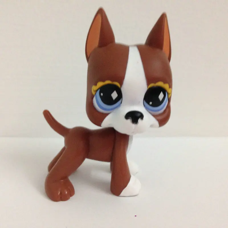 

Littlest PET Animals Collection Figure Girl Brown and White Dane Dog Child Gift DWA343