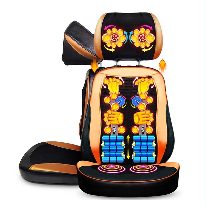 Beste Full Body Elektrische Massagestoel Nek Cervicale Shiatsu Massager Pad Multifunctionele Trillingen Stimulator Kussen