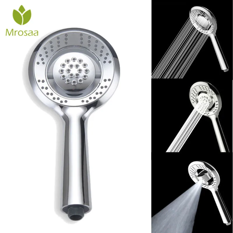 

Mrosaa SPA Bath Shower Head Nozzle Plating Bathroom Faucet Fixture Handheld Adjustable Pressurized Water Saving Shower Sprayer