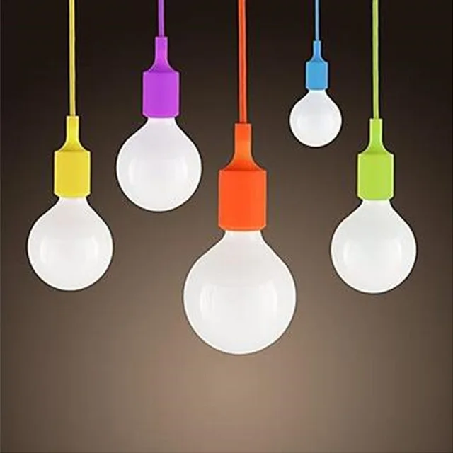 Modern E27 Colorful Silicone Lamp Holder 220v Pendant Lights 12 Modern E27 Colorful Silicone Lamp Holder 220v Pendant Lights 12 Color 100cm Cord Ceiling Base For Dinning Room
