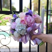 Европейский модный свадебный букет Искусственные Шелковые цветы весна невесты Свадьба невесты ручной работы украшения дома