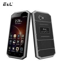E & L W7 4 г LTE IP68 мобильный телефон 5 дюймов MTK6735 4 ядра Android 6.0 1 г + 16 г Водонепроницаемый ударопрочный телефон прочный мобильный телефон