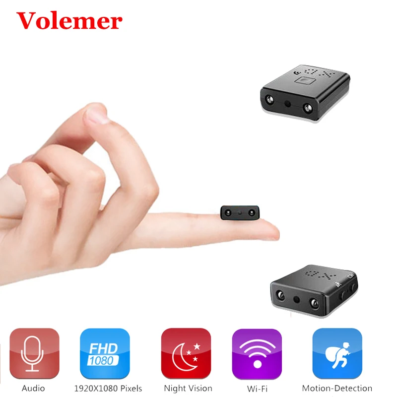 

Volemer XD Wifi Mini Camera HD 1080P Home Security IR Night Vision Wireless Video Camera Motion Detection Portable Micro Camera