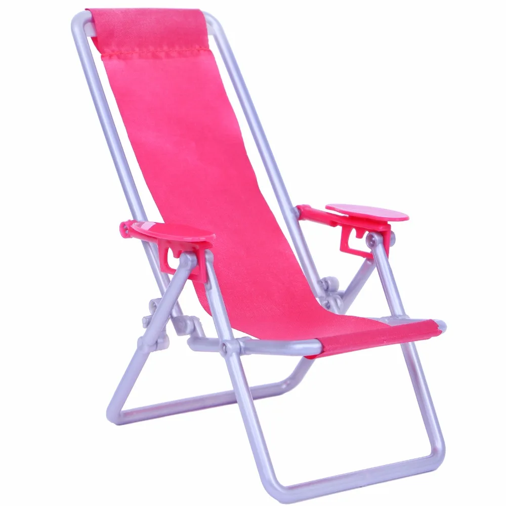 Fashion Miniature 1:12 Scale Hot Pink Foldable Plastic Beach Chair Deck Mini Garden Lovely Furniture For Blythe Doll Accessory Fashion Miniature 1:12 Scale Hot Pink Foldable Plastic Beach Chair Deck Mini Garden Lovely Furniture For Blythe Doll Accessory