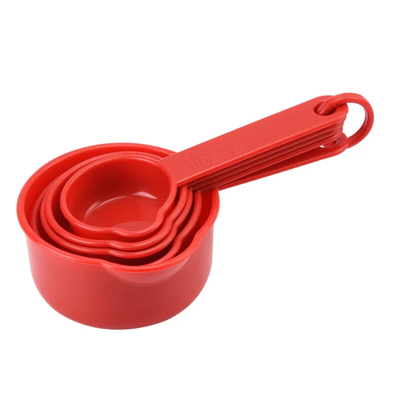 LISM Baking Tools Large Colored Plastic Measuring Cups Baking 5 Pieces