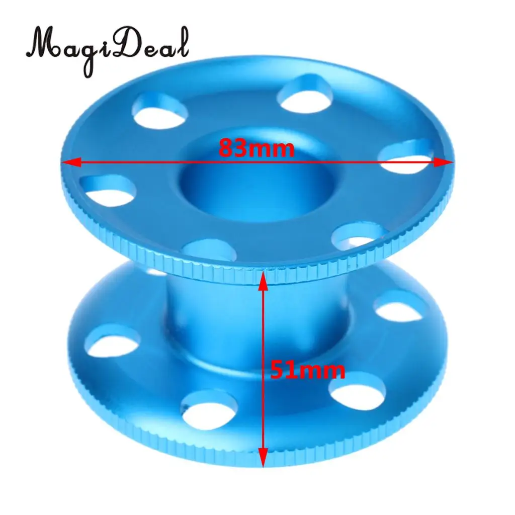 MagiDeal Durable Aluminum Scuba Diving Finger Spool Dive Reel Snorkeling Guide Line Spool for Water Sports Snorkeling Accessory