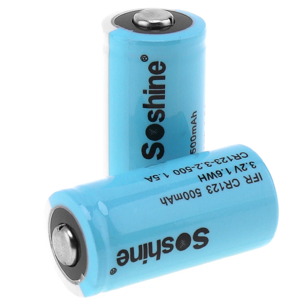 4 шт./лот IFR CR123 аккумуляторная батарея 3 2 V 500mAh LiFePO4 для фонарика налобный фонарь