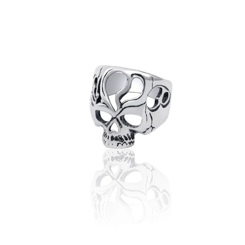 

Punk Style Exaggerated Skull Men's Ring Retro Men And Women Alloy Skull Skull Ring Nightclub Trend Jewelry Free Shipping