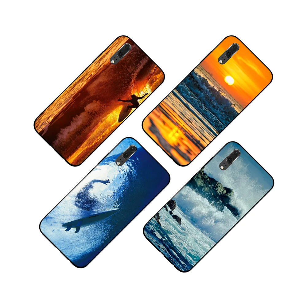 Пляжная волна закат мягкий телефон для huawei Honor 6A 7A 3GB Pro 7X 8X 8C 10 Lite Note задняя
