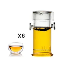 Новинка термостойкие Стекло Чай горшок с фильтром Китайский кунг-фу Чай набор заварки