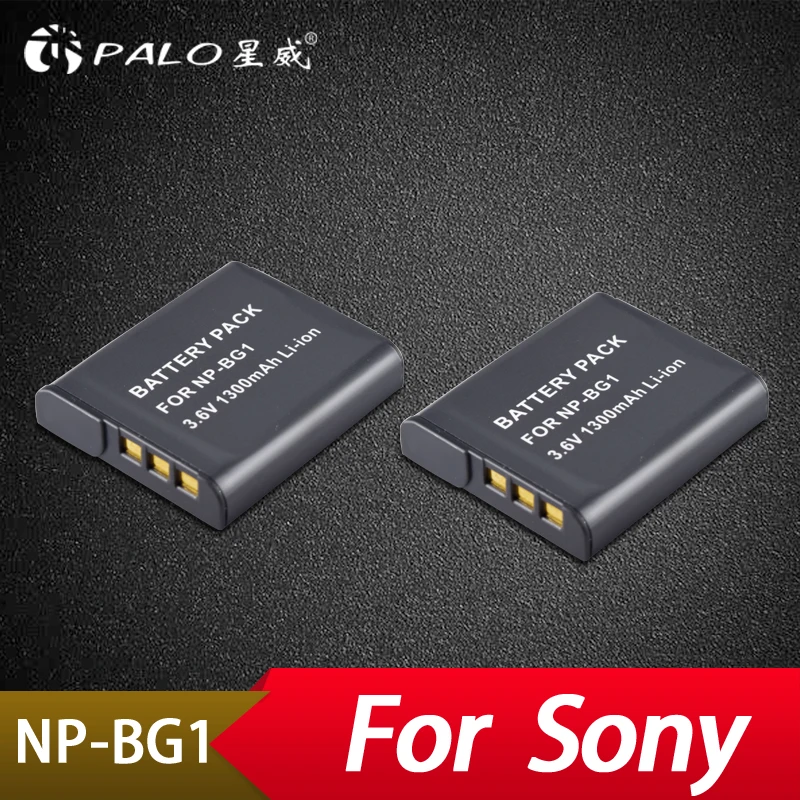 

2Pcs 1300mAh NP-BG1 NP BG1 NPBG1 Camera Battery For DSC W240 W230 H7 W300 H10 H50 H70 T110 HX7 HX10 HX30 WX10 H55 HX9 T290