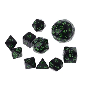 

10Pcs/Set Game Dice Multi-Sided D4 D6 D8 D10 D12 D20 Game Dice Mixing Party Games Club Gifts For Dungeon D & D Games Play