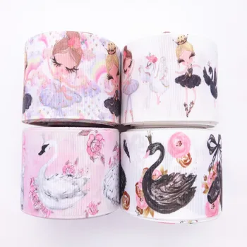 

Edoyoyo 5 Yard/lot 25mm/38mm 1"/1-1/2"Grosgrain Ribbon For Christmas Birthday Cake 100% Polyester Grosgrain Soft Printed Ribbon