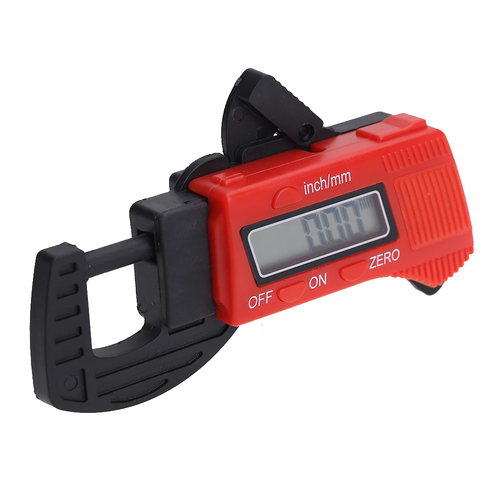 

0-12.7mm 0.5 Inch Carbon Fiber Composites Digital Thickness Caliper Micrometer Guage Measure Tool Red