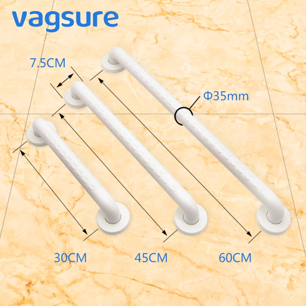 Vagsure 1pcs 30/45/60cm ABS Plastic Grab Bar Bathroom Safety Handle