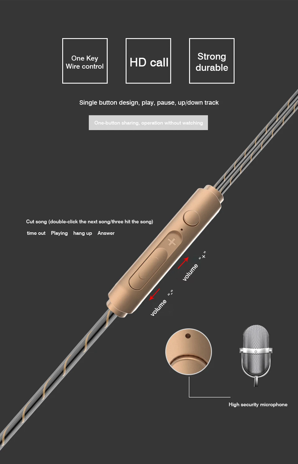 Noise Cancelling Earphones Dual Driver Earphone With MIC Gaming Headset Stereo Earphones With Microphone For Mobile Phone (27)