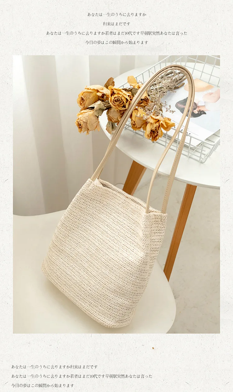 Сумка в литературном стиле, женская летняя сумка из ротанга, ручная работа, тканая пляжная сумка, Новая мода