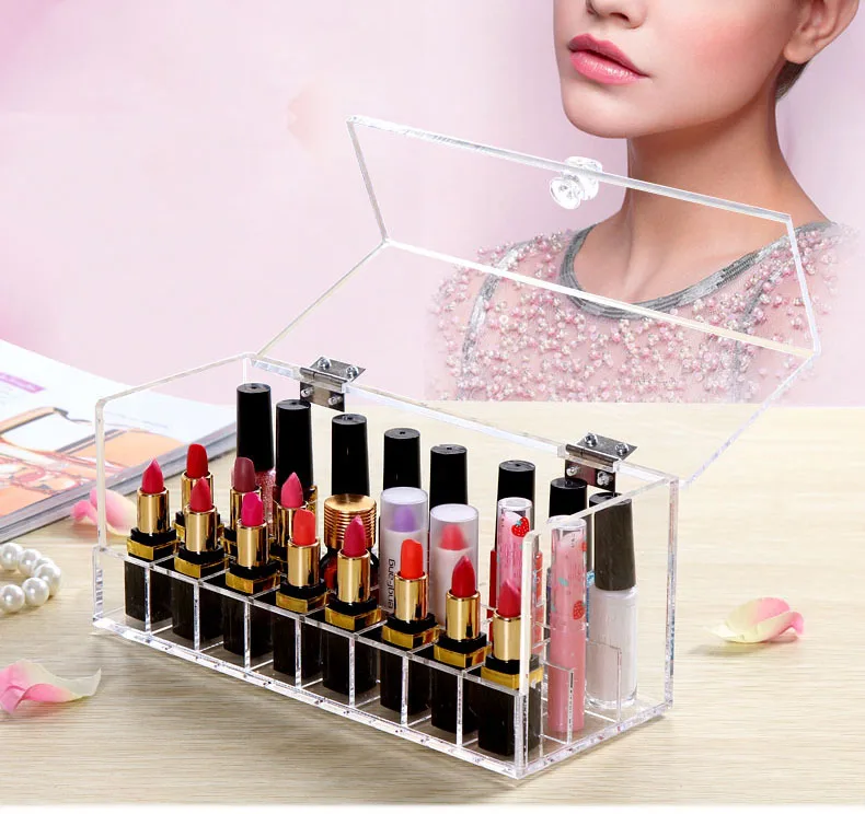 High Quality 24 Grids Acrylic Cosmetic Organizer Lipstick Organizer