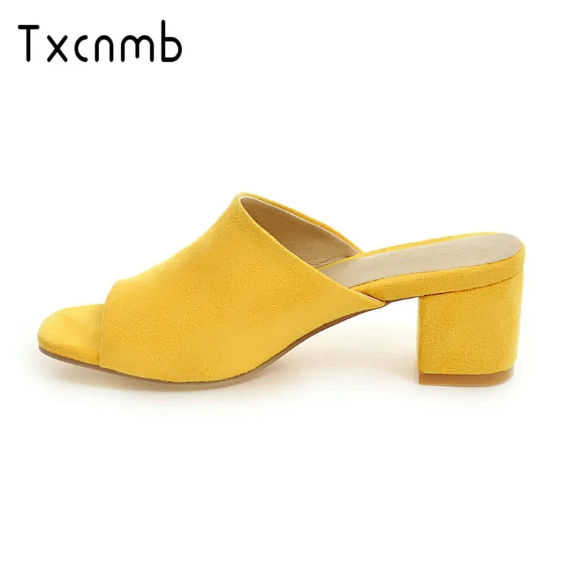 

TXCNMB shoes woman 2019 New fashion Women sandals Heel Female High-Heeled Slippers Women's Casual Shoes Slippers Sandals