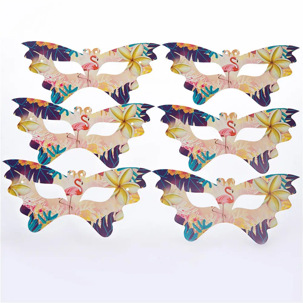 

Flamingo theme mask cartoon animal theme birthday party birthday theme party dress up upper half face blindfold