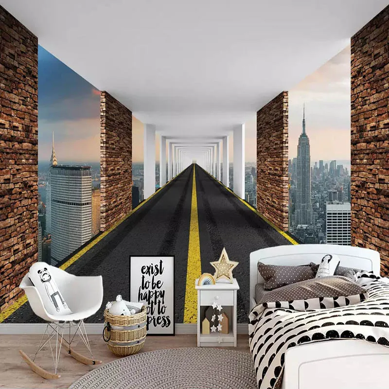 

3D Wallpaper Modern Simple Stereo Geometry Architecture Murals Living Room Bedroom Home Decor Wall Painting Fresco Drop Shipping