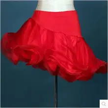 Латинской Танцевальный костюм старший Сексуальная rimping юбка для латинского танца для латино-американских танцев танцевальное соревнование юбка