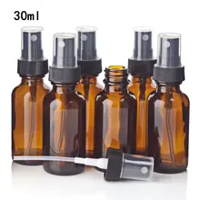 15/30/60/120 мл пустой Янтарный стеклянный спрей бутылку воды распылитель многоразового использования пульверизатора контейнер для эфирных Масла путешествия Портативный
