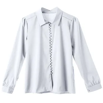 

Sexy Elegant Shirt Women Office Ladies Blusas Loose Puff Sleeve OL Work Blouse Summer Autumn Chiffon Shirt Tops Chemise Femme