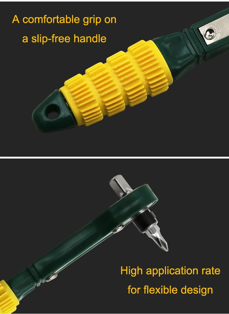 Мини Быстрый Трещоточный ключ 1/4 Отвертка стержень Быстрый торцевой ключ инструменты желтый зеленый регулируемый гаечный ключ быстрый выпуск