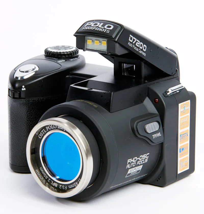 Actualizado profesional Protax POLO SLR D7200 13 Mega píxeles HD cámara Digital con lentes intercambiables
