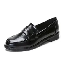 Модные Повседневные Туфли-оксфорды на толстой подошве; большие размеры; туфли из лакированной кожи на плоской подошве; женская обувь; маленькие размеры 33, 34; женская обувь; obuv