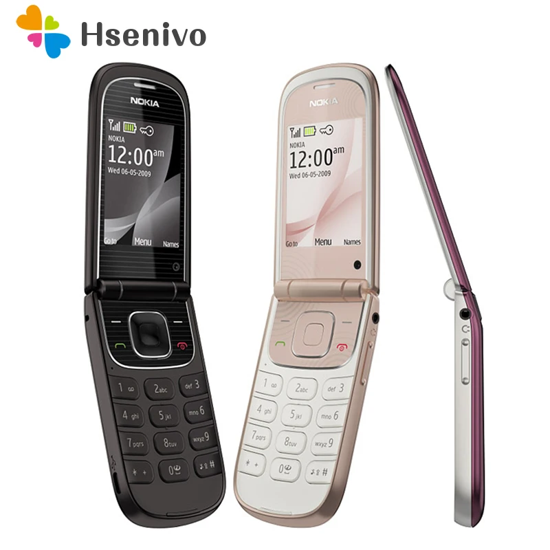 Refurbished 3710f Nokia original Flip Phone Nokia 3710 unlocked cell phone 3G 3.2MP Camera bluetooth freeshipping