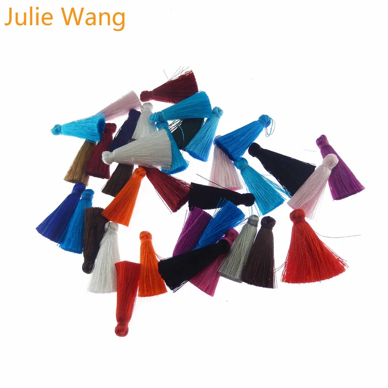 Julie Wang 10PCS Multi-color Simple Cotton Tassel For Earring Pendant Charms Keychain Cellphone Straps Purses Jewelry Accessory Julie Wang 10PCS Multi-color Simple Cotton Tassel For Earring Pendant Charms Keychain Cellphone Straps Purses Jewelry Accessory