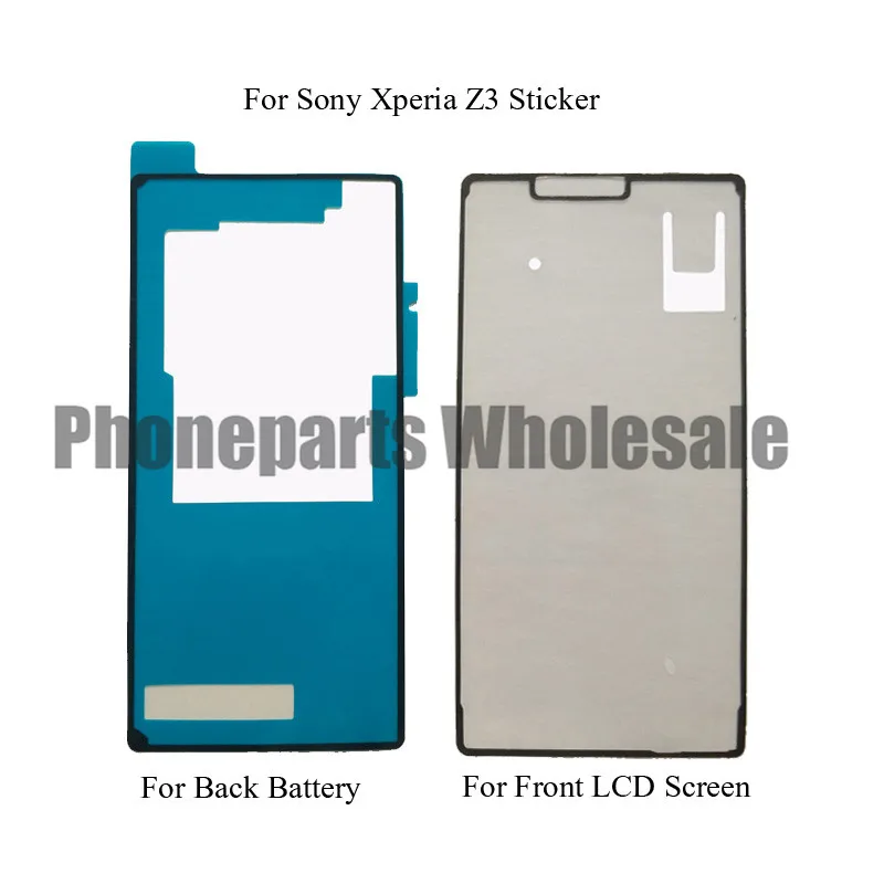 Для sony Xperia Z3 D6603 D6643 D6653 спереди ЖК дисплей рамка + Задняя Батарея крышка клей