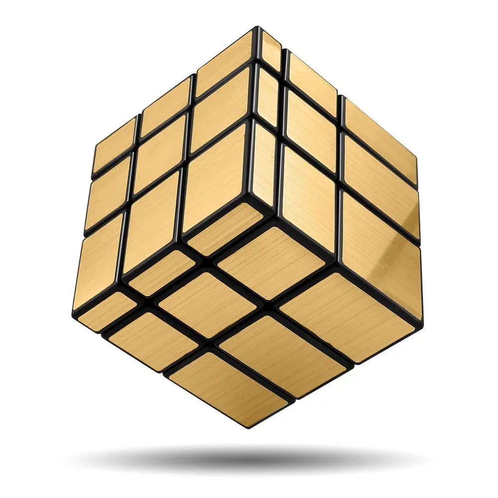 D FantiX Shengshou зеркальный куб 3x3 скоростной Золотые Зеркальные блоки головоломки