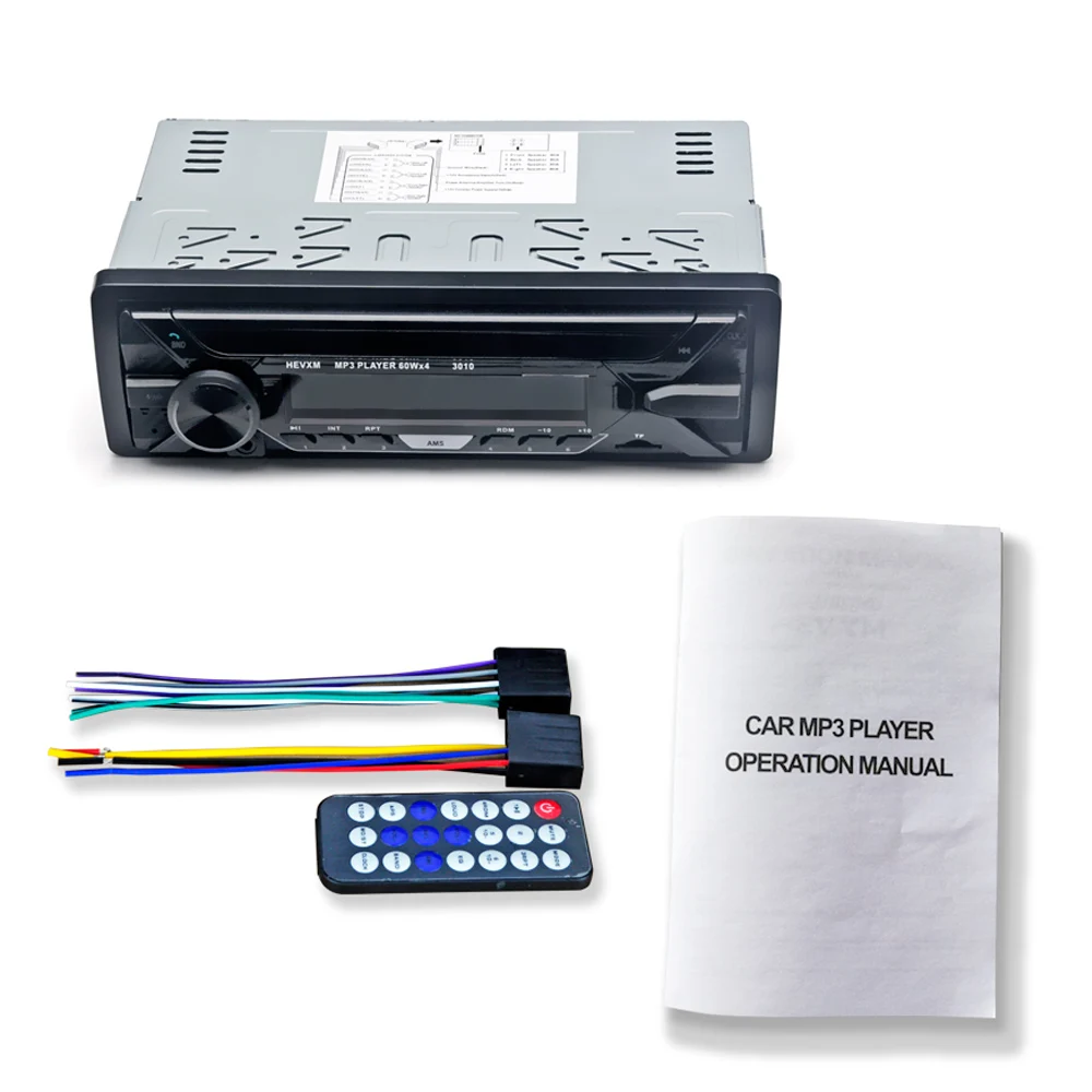 Car Radio Stereo Player Bluetooth Phone AUX-IN MP3 FM/USB/1 Din/remote control 12V Car Audio