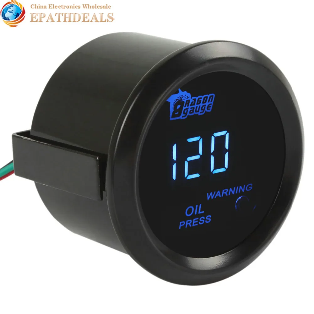 

Digital Blue LED Electronic 1-120 PSI Oil Pressure Press Gauge Meter Sensor Engine Test Kit For Auto Car / Trucks