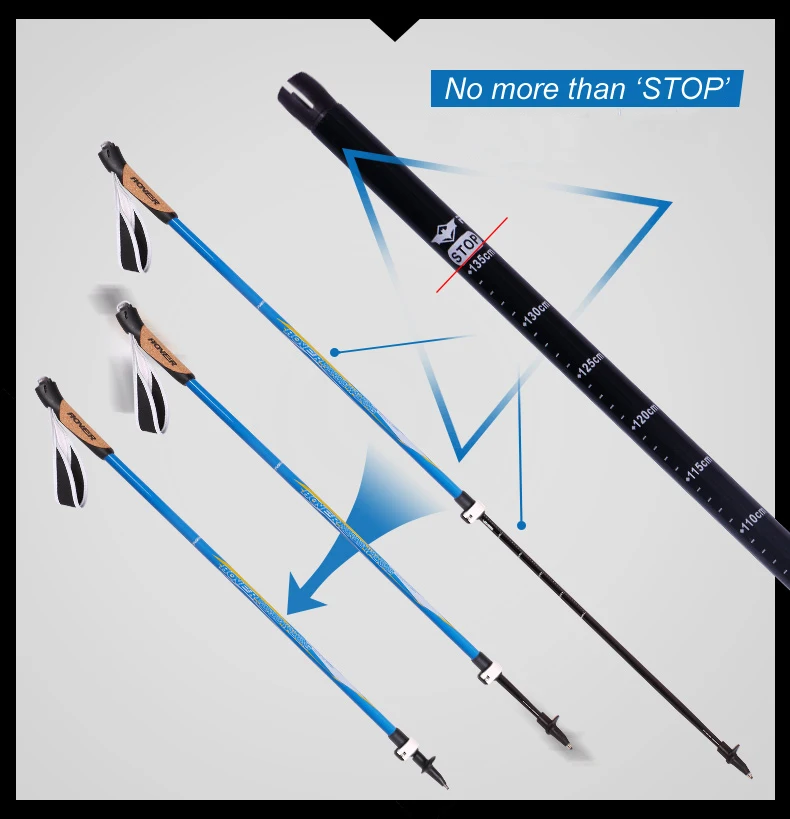 2 шт./лот, PIONEER, уличная прямая ручка, пробковая телескопическая походная палка для скандинавских прогулок, трость, карбоновые треккинговые палки, 88-135 см