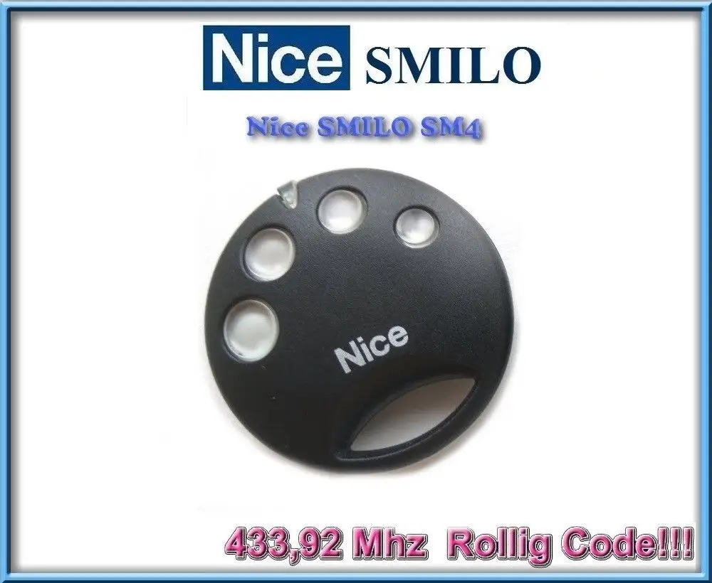 Good Deal Nice Smilo Sm4 Replacement Garage Door Remote Control