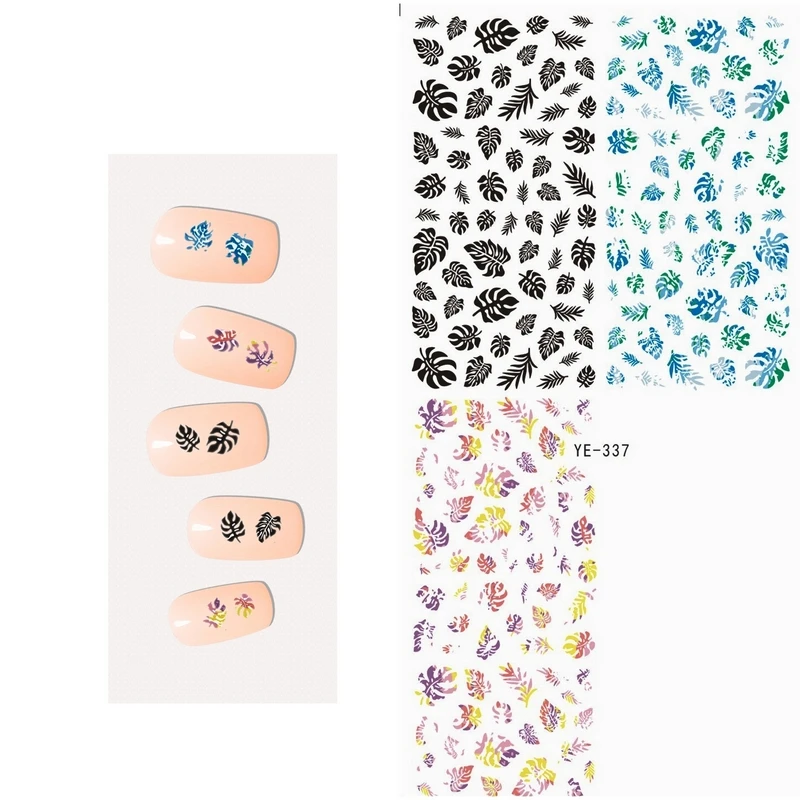 

WATER TRANSFER DECAL NAIL ART NAIL STICKER FLOWER VINE GRASS LEAF HAWAII ALPHABET LETTER YE336-341