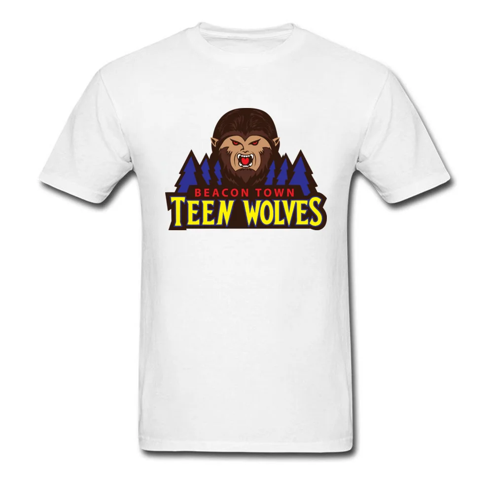 Beacon Town Teen Wolves Short Sleeve T Shirt Crewneck 100% Cotton Fabric Men T-shirts Leisure Tops T Shirt 2018 New Fashion Beacon Town Teen Wolves white