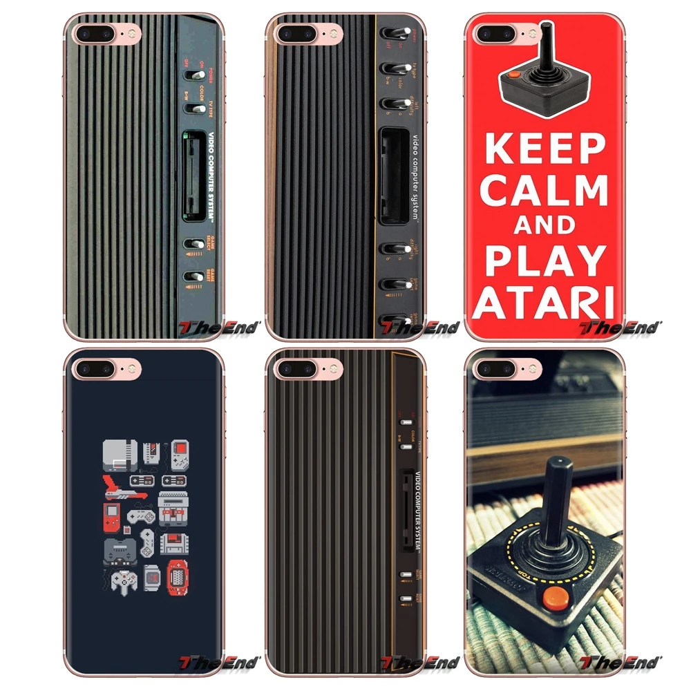 

For iPod Touch Apple iPhone 4 4S 5 5S SE 5C 6 6S 7 8 X XR XS Plus MAX Transparent TPU Covers Atari 2600 Console Old School Retro