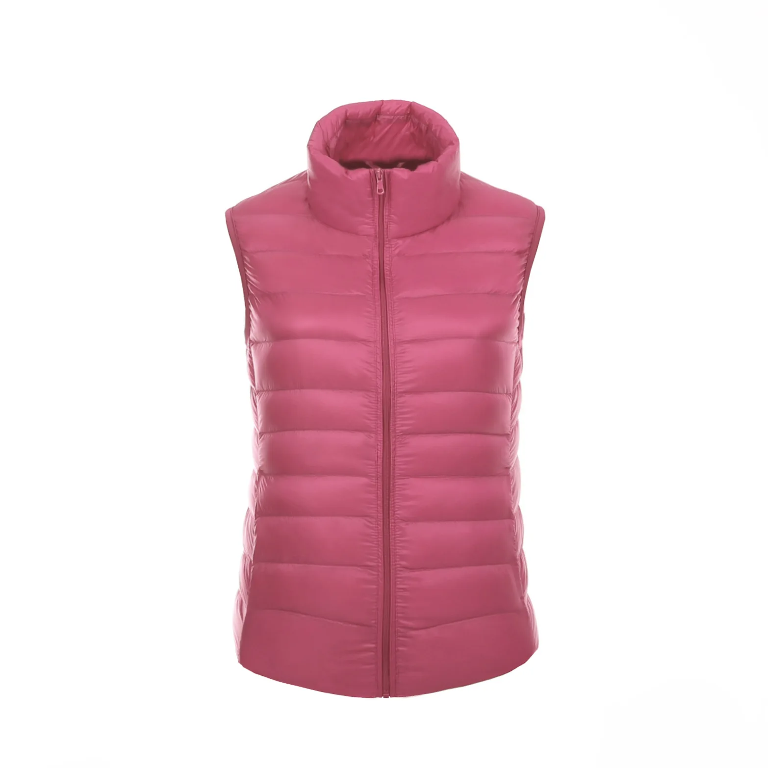 Korean version of the collar solid color light down jacket women's vest vest vest female large size autumn new women's clothing