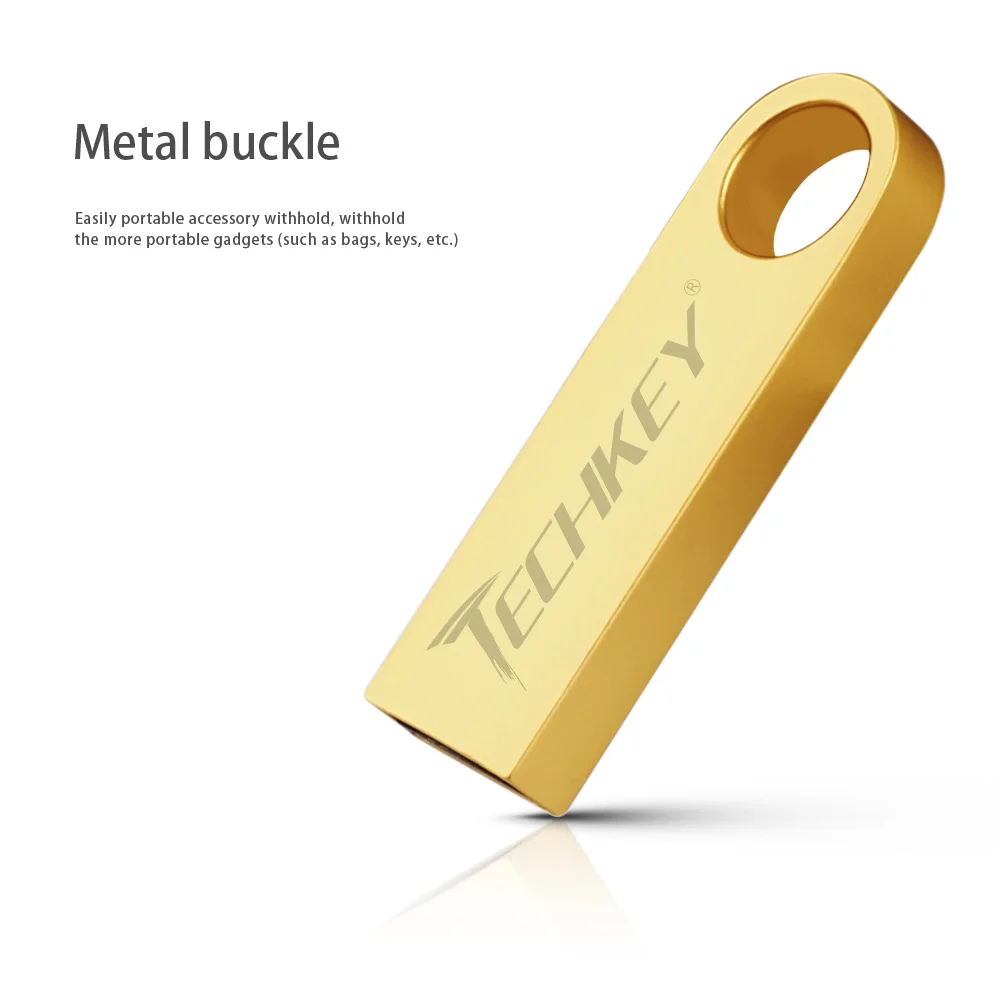 Usb флеш накопитель TECHKEY водонепроницаемый металлический серебристый флэш 64 ГБ 32 16