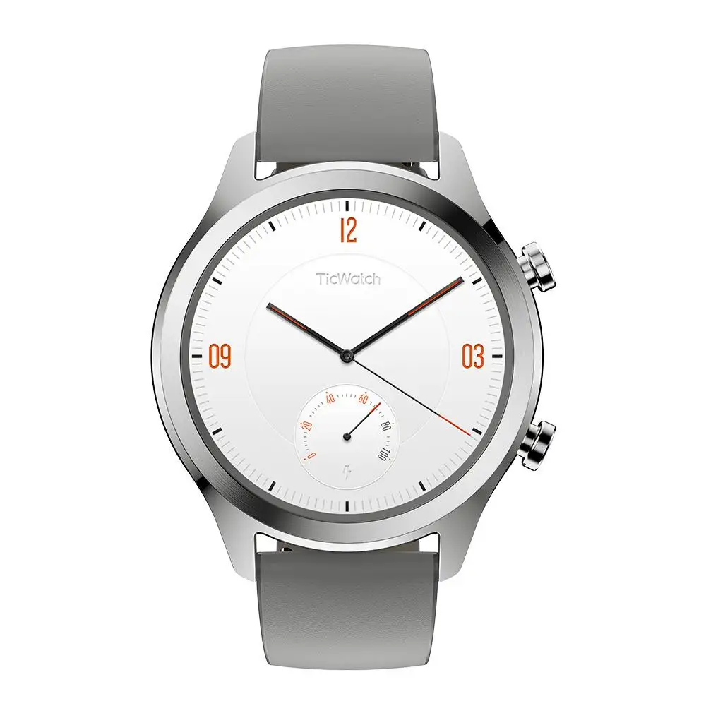 Оригинальные Ticwatch C2 умные часы Wi-Fi gps Google Pay Wear OS от Google Strava IP68 1," динамические часы для мужчин в режиме ожидания - Цвет: gray