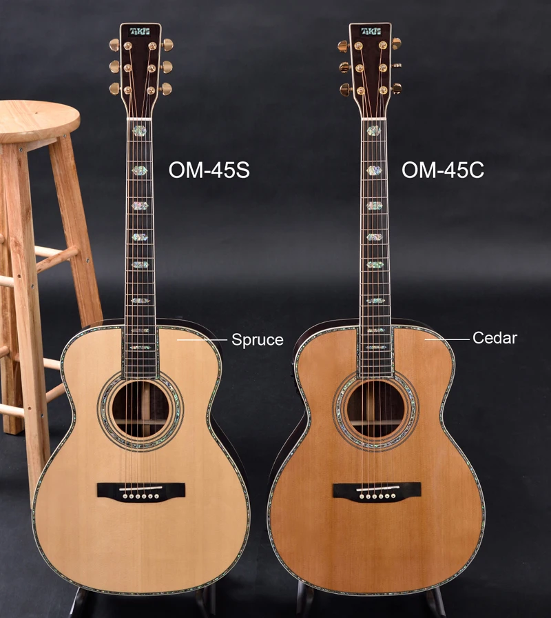 

OEM custom guitar, 40 inch Acoustic Guitar,solid Spruce top, real abalone binding and ebony fingerboard,Free Shipping